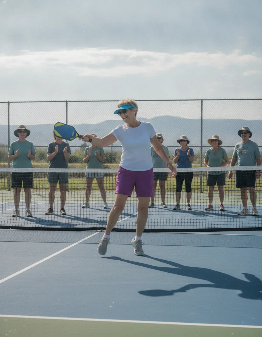 Outdoor pickleball at Undine Park